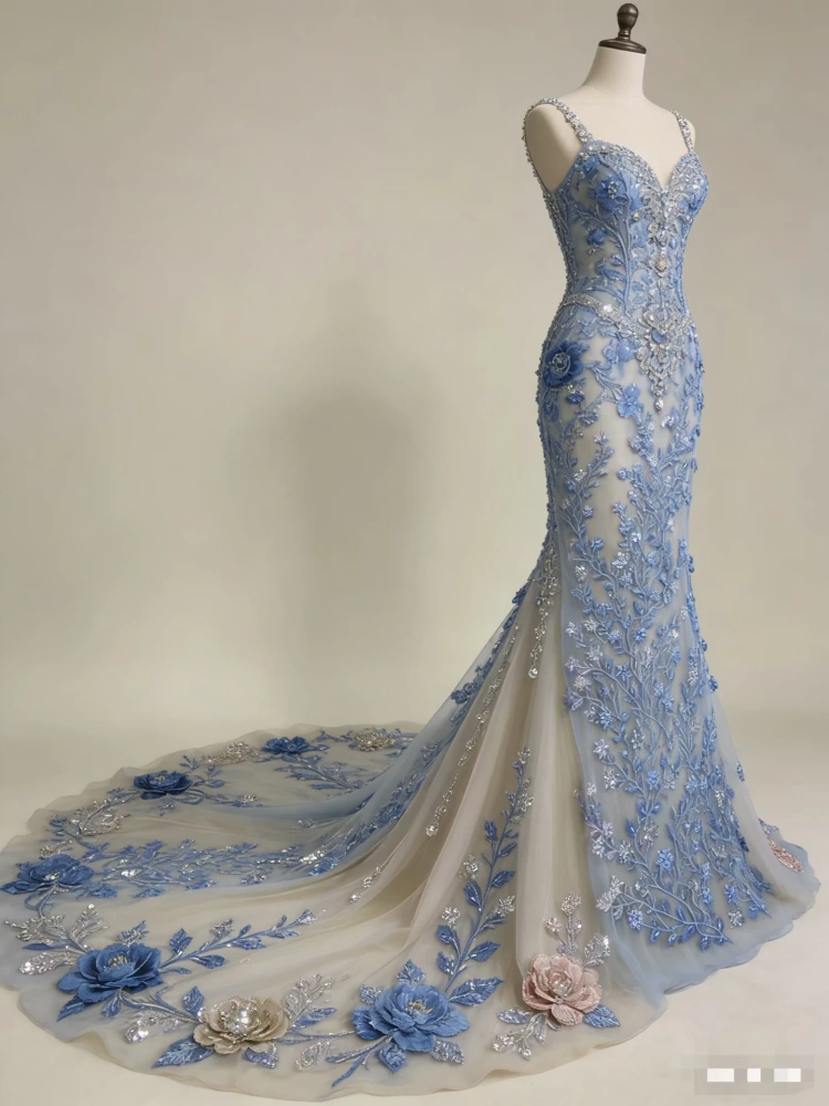 High-end Elegance Luxury Exquisite Unique Quality Fabric Handmade Embroidery Net Lace Beads With For Making Women Wedding Dress