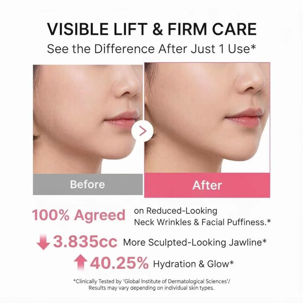 PDRN Collagen Gua Sha Neck Cream with Built-In Massage Applicator