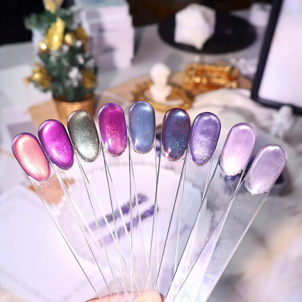 Wholesale 9 Colors Cat Eye French Vegan Eco-Friendly Professional Nail Gel Polish UV 9-grid Magnet Patting Gel Palette Designer