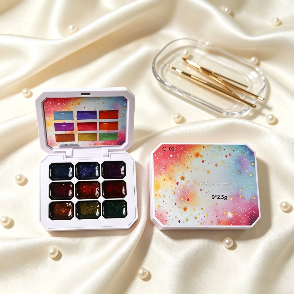 Professional OEM DIY French Eco-friendly LED UV 9D Cat Eye Nail Gel Polish Magnetic Liquid 5D Gel Set