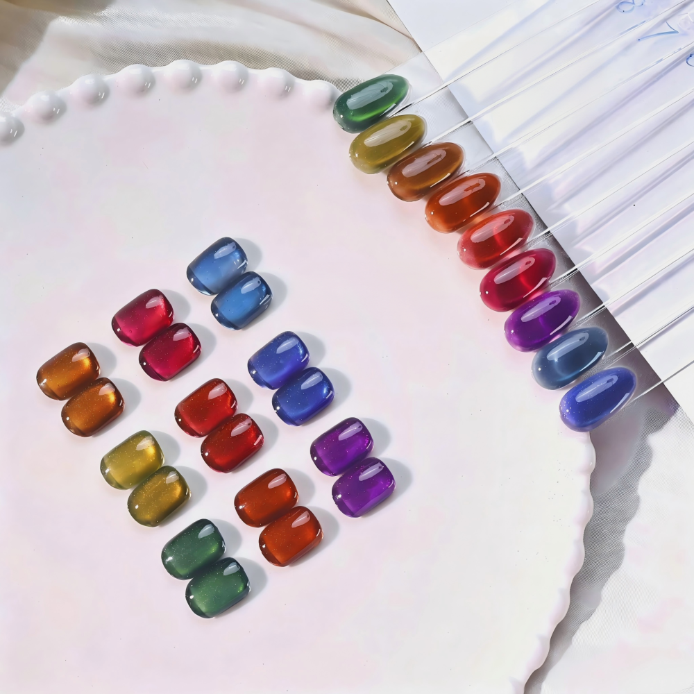 Professional OEM DIY French Eco-friendly LED UV 9D Cat Eye Nail Gel Polish Magnetic Liquid 5D Gel Set