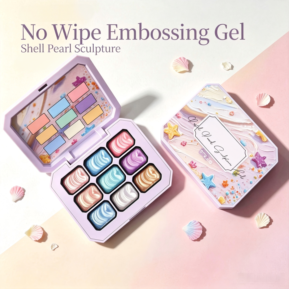 9colors Pat Pat Gel Palette – All-in-One Gel Color Palette for Mixing, Detailing & Nail Art