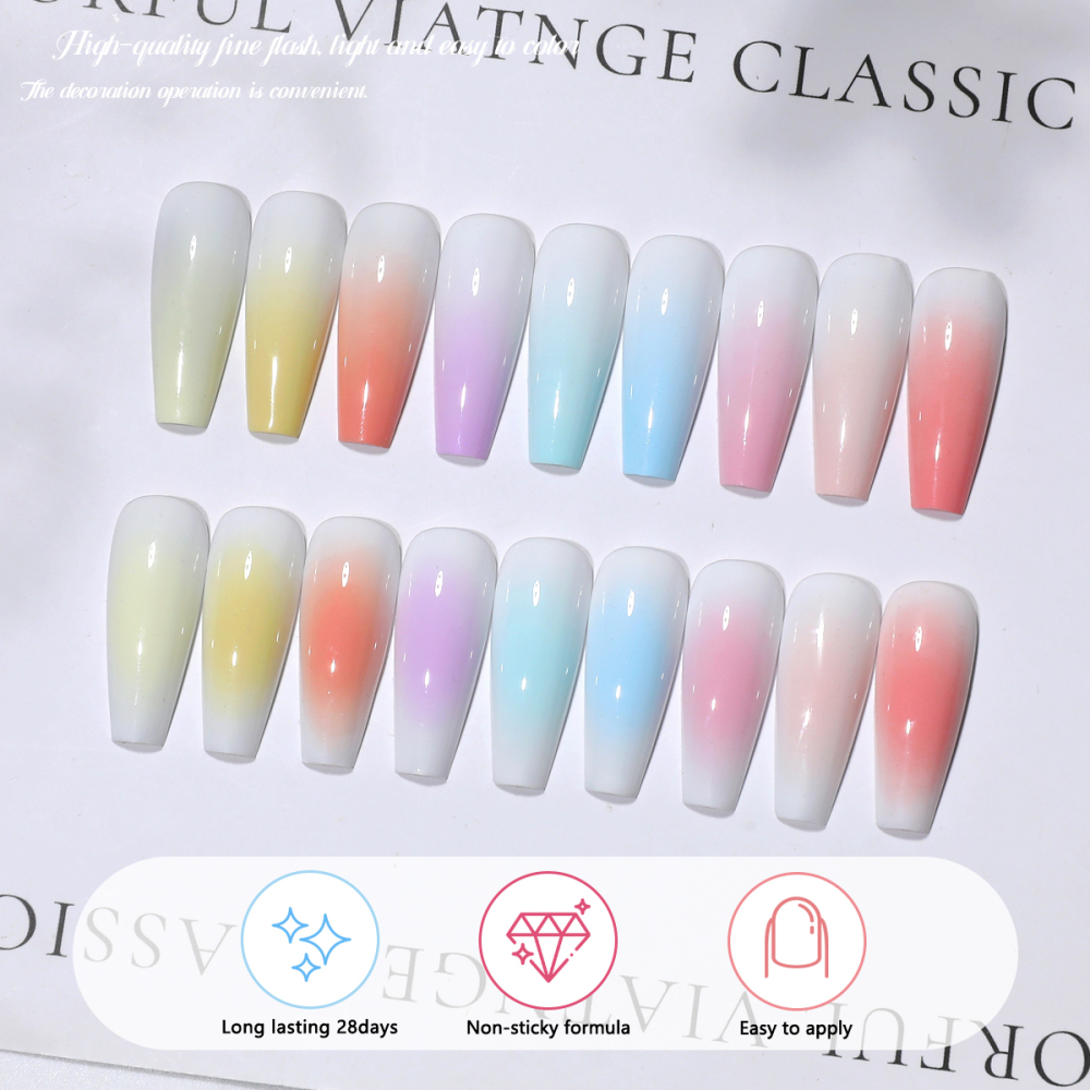 9 Colors French Style Vegan Eco-Friendly Professional Nail Gel Polish UV 9-grid Patting Gel Palette