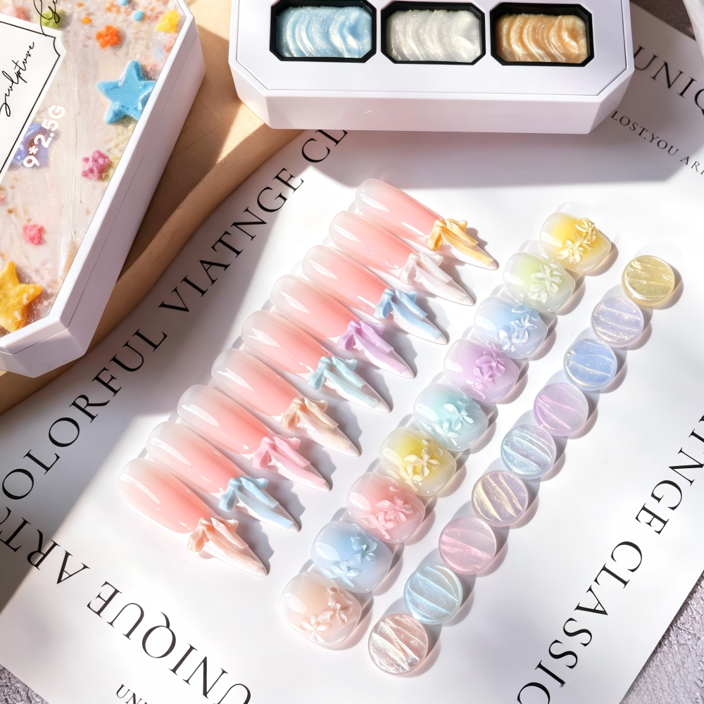 9colors Pat Pat Gel Palette – All-in-One Gel Color Palette for Mixing, Detailing & Nail Art
