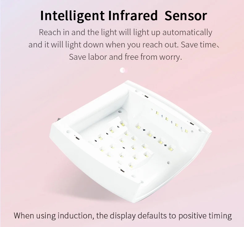 Rechargeable High Power Mini UV LED Nail Lamp 66W Cordless Drying Gel Polish Professional Nail Art Salon Home Use Plastic