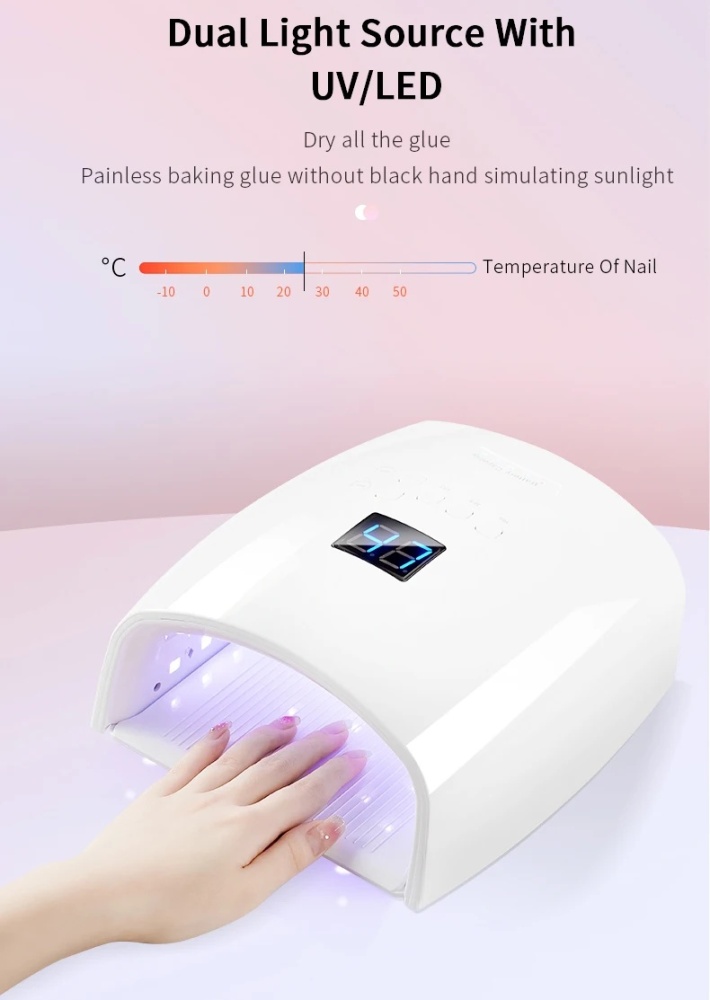 Rechargeable High Power Mini UV LED Nail Lamp 66W Cordless Drying Gel Polish Professional Nail Art Salon Home Use Plastic