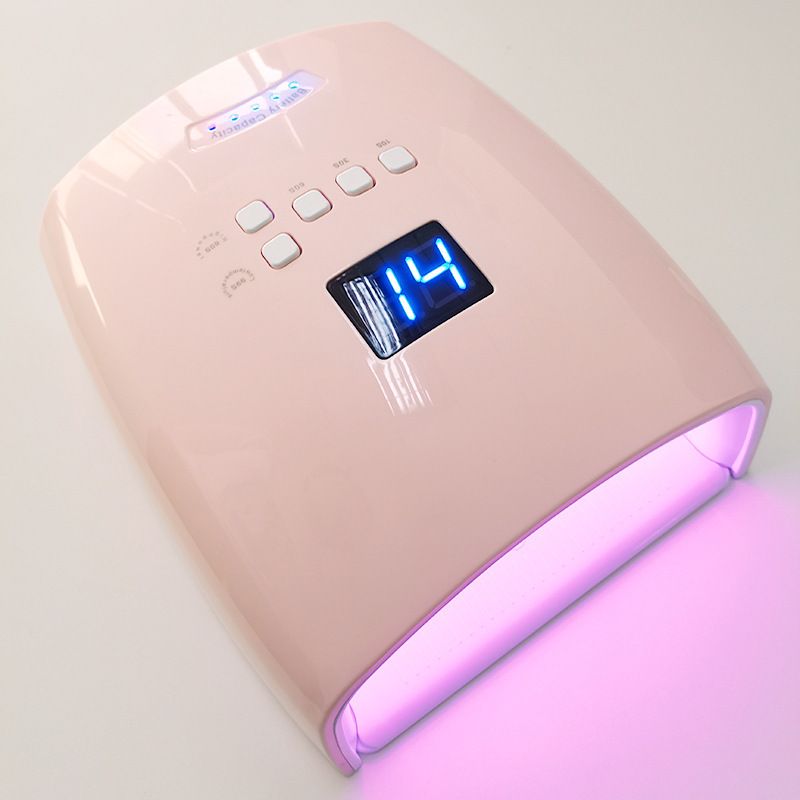 Rechargeable High Power Mini UV LED Nail Lamp 66W Cordless Drying Gel Polish Professional Nail Art Salon Home Use Plastic