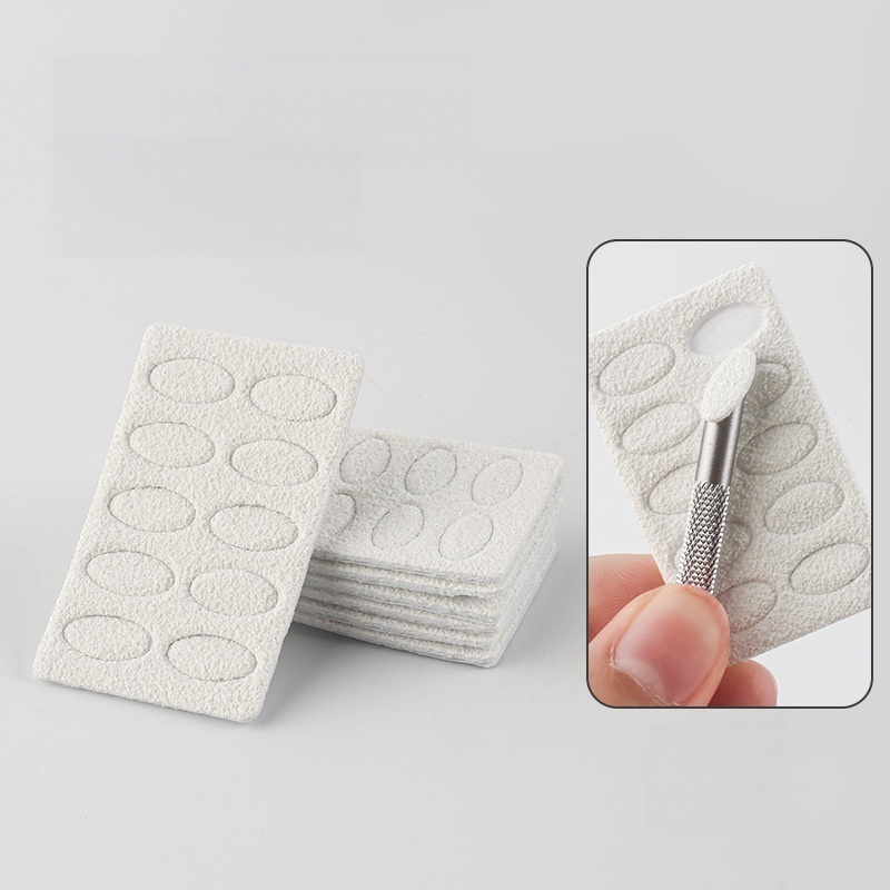 Self-Adhesive Abrasive Replacement Discs for Russian Manicure with 100/240 Grit Nail Sanding Pads for Steel Pushers and Professional Nail Prep
