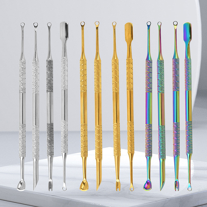 Double-Ended Cuticle Pusher Tool | Spoon Head & Loop Nail Cleaner for Professional Manicure, Cuticle Care & Salon Wholesale