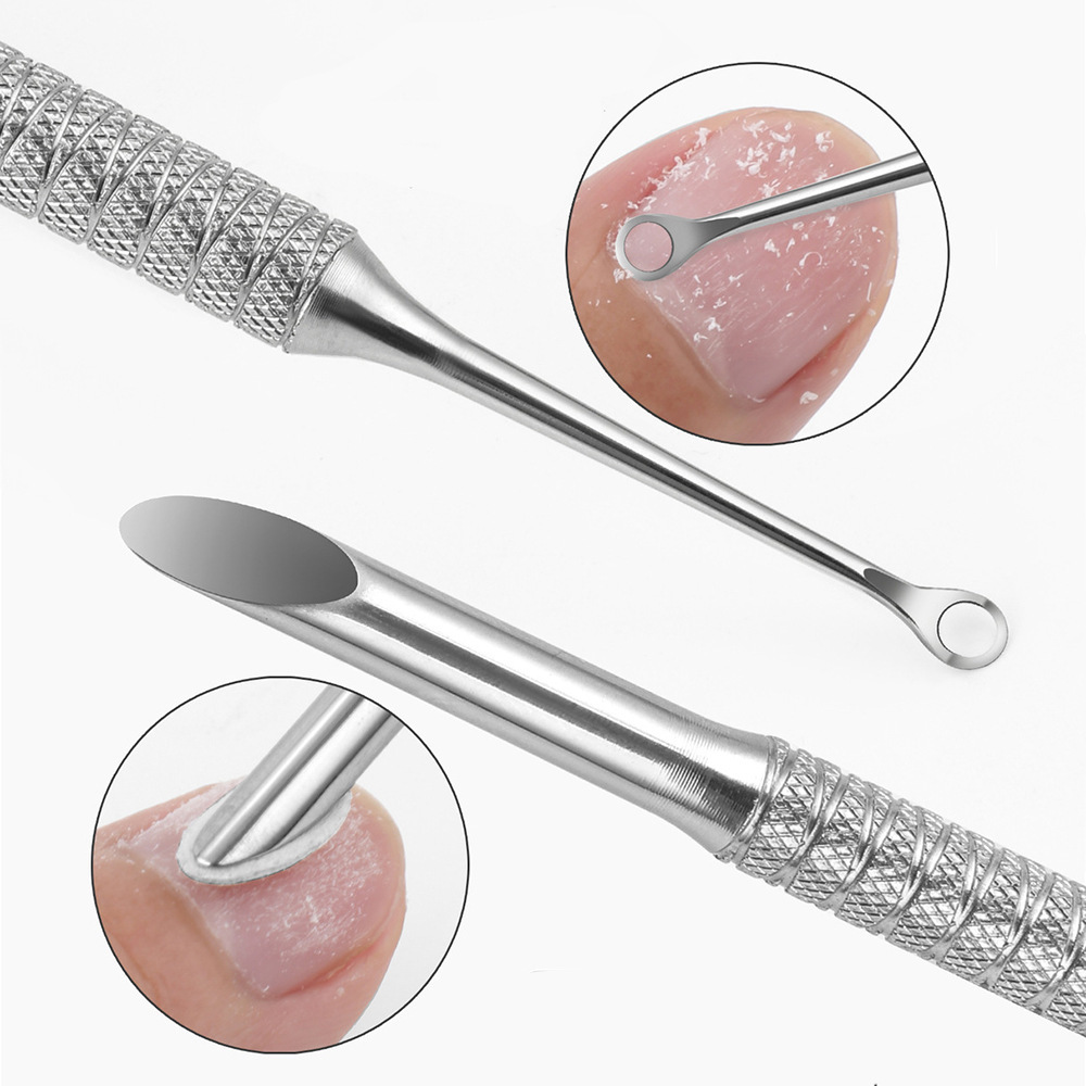 Double-Ended Cuticle Pusher Tool | Flat Head & Loop Nail Cleaner for Professional Manicure, Cuticle Care & Salon Wholesale