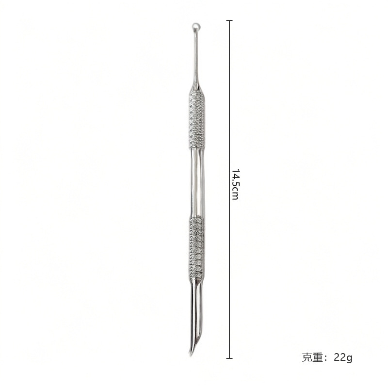 Double-Ended Cuticle Pusher Tool | Flat Head & Loop Nail Cleaner for Professional Manicure, Cuticle Care & Salon Wholesale