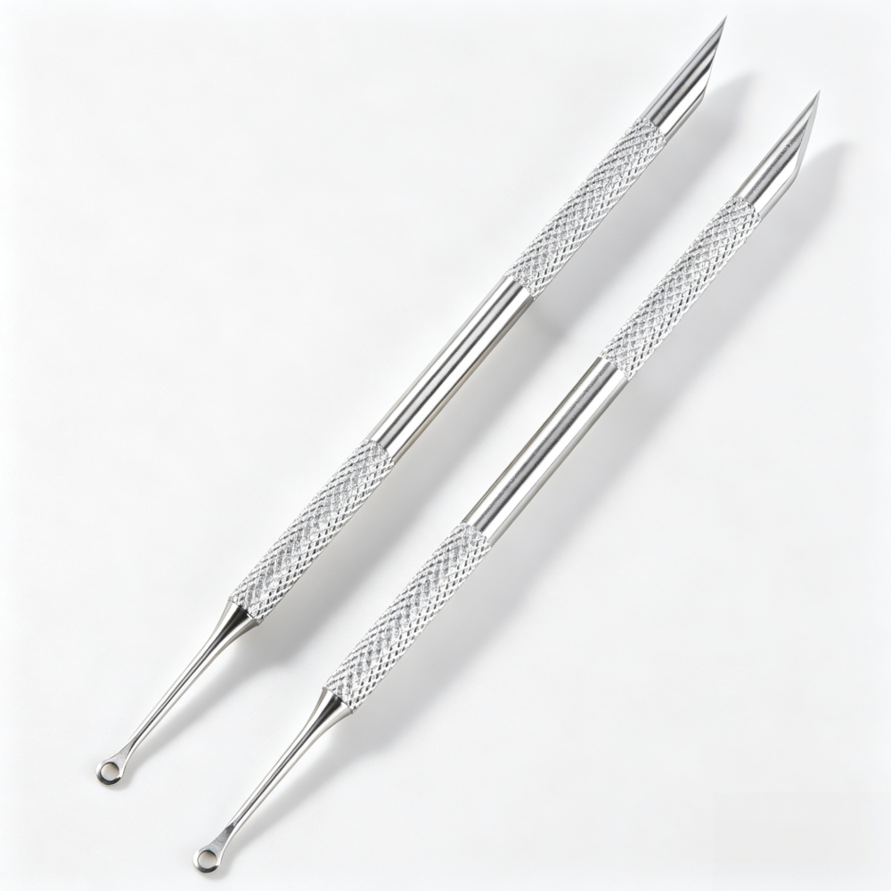 Double-Ended Metal Orange Stick | Stainless Steel Cuticle Pusher & Nail Cleaning Tool for Manicure, Salon & Wholesale