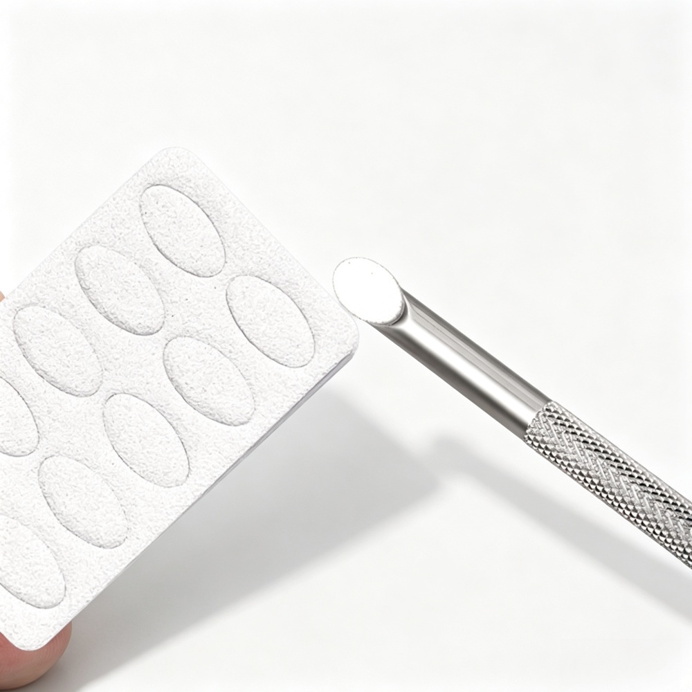 Self-Adhesive Abrasive Replacement Discs for Russian Manicure with 100/240 Grit Nail Sanding Pads for Steel Pushers and Professional Nail Prep