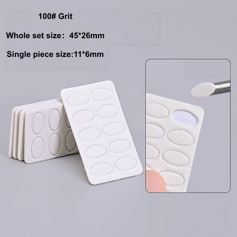 Self-Adhesive Abrasive Replacement Discs for Russian Manicure with 100/240 Grit Nail Sanding Pads for Steel Pushers and Professional Nail Prep