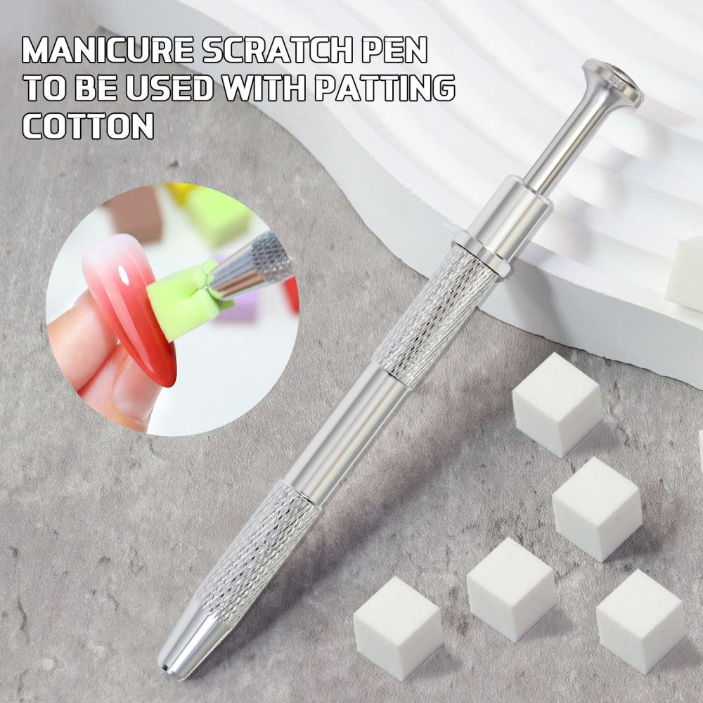 100Pcs/Box Gradient Sponge Brush With Tools For Nail Art Gel Polish Brush Glitter Powder Manicure