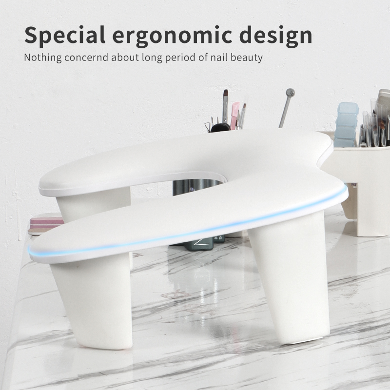 PU Manicure Arm Rest Cushion Nail Salon Hand Rest, Custom Color Nail Table Hand Support