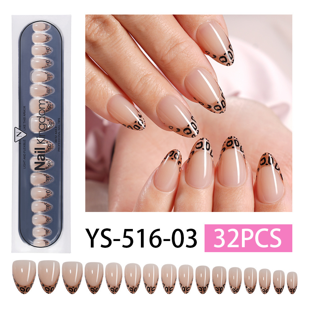 French Chrome Almond Press-On Nails with Mirror Finish
