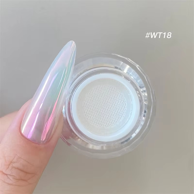 PaiPai Air Cushion Aurora Nail Powder with Sheer Iridescent Mermaid Effect