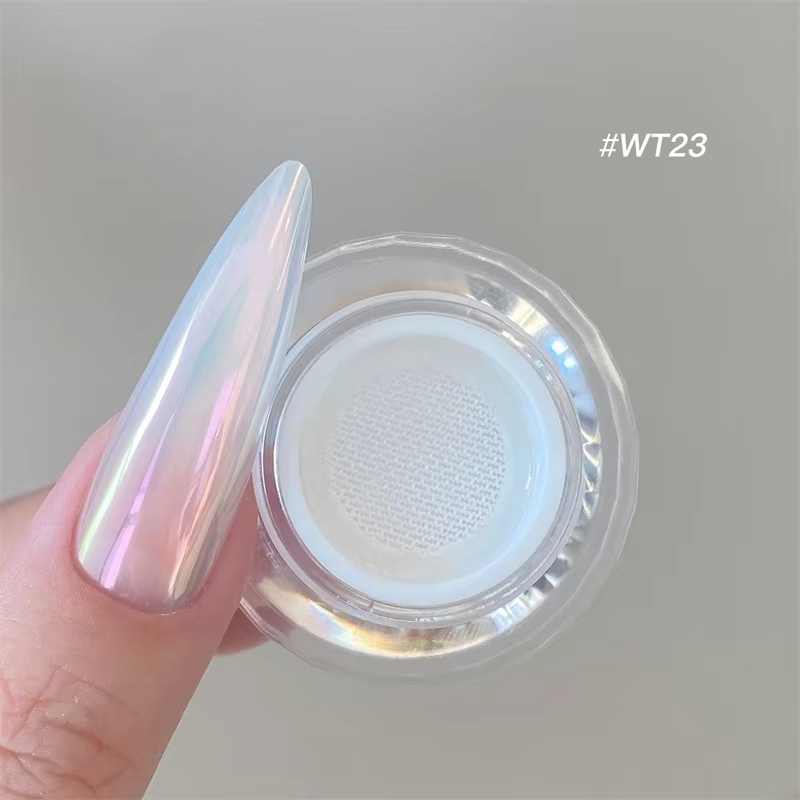 PaiPai Air Cushion Aurora Nail Powder with Sheer Iridescent Mermaid Effect
