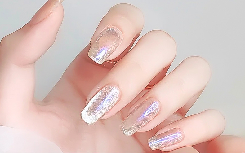 Solid Aurora Fairy Chrome Nail Powder with Sheer Iridescent Mermaid Effect