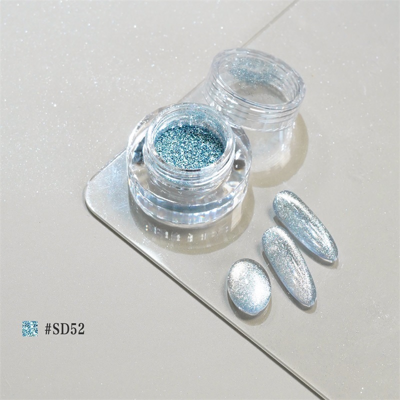 Wholesale Platinum Cat Eye Nail Powder 0.3g Per Jar High Gloss Metallic Magnetic Nail Glitter for UV Gel Polish