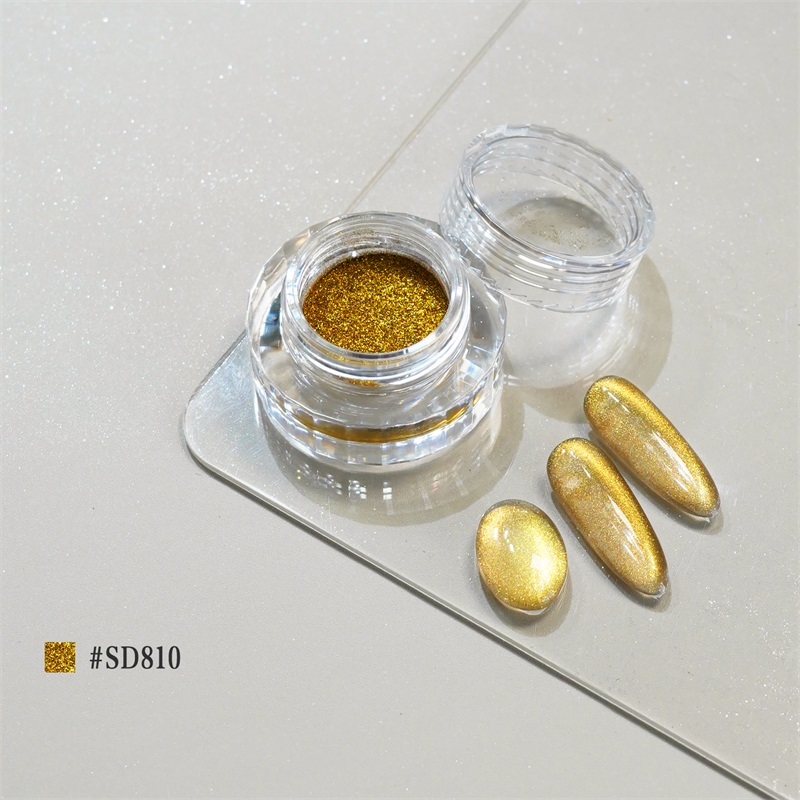 Wholesale Platinum Cat Eye Nail Powder 0.3g Per Jar High Gloss Metallic Magnetic Nail Glitter for UV Gel Polish