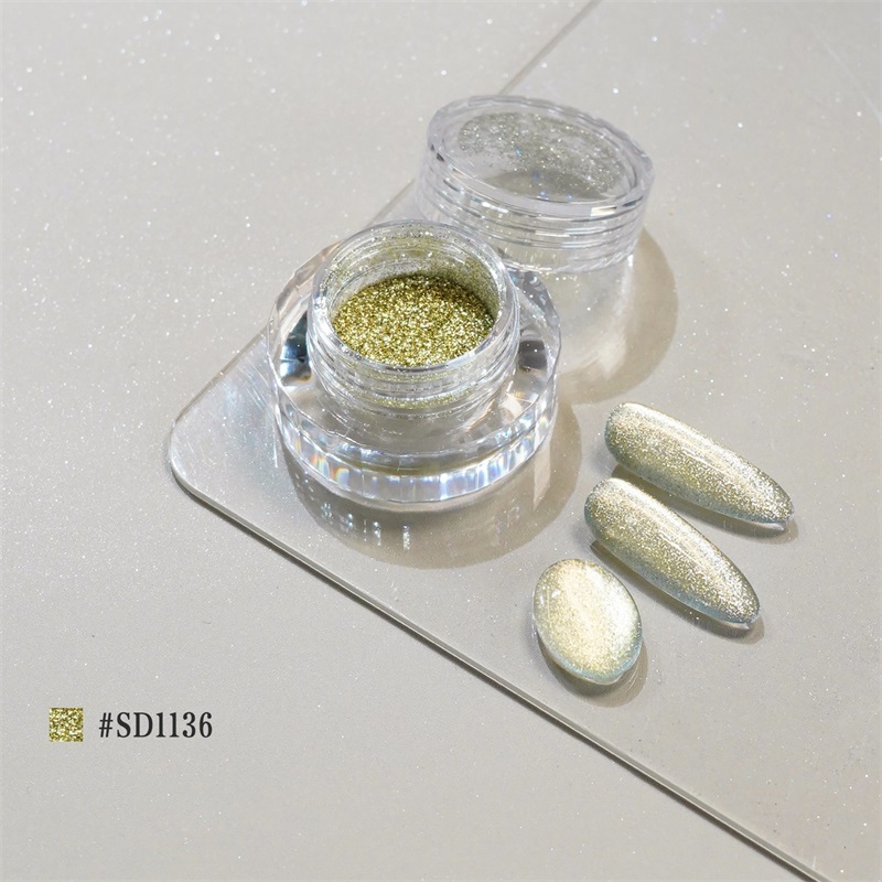 Wholesale Platinum Cat Eye Nail Powder 0.3g Per Jar High Gloss Metallic Magnetic Nail Glitter for UV Gel Polish