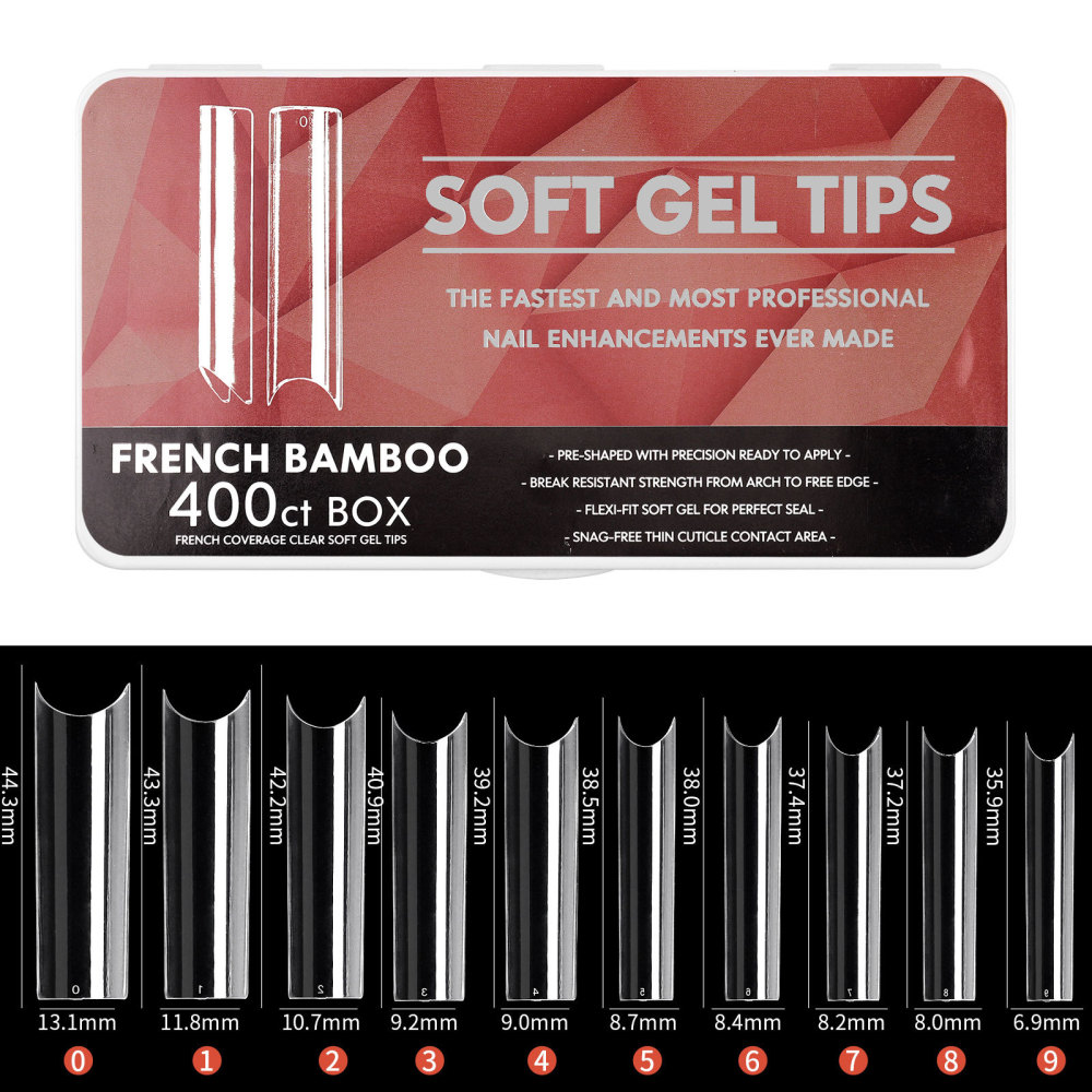 Wholesale 15 Styles Soft Gel Nail Tips Collection Full Range Shapes Lengths Professional Salon Nail Extensions