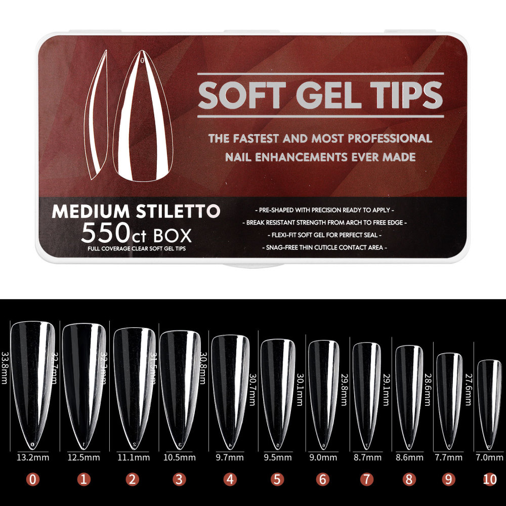 Wholesale 15 Styles Soft Gel Nail Tips Collection Full Range Shapes Lengths Professional Salon Nail Extensions