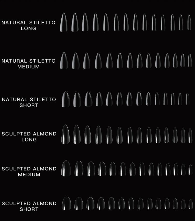 Wholesale 6 Styles Natural Nail Extensions 602PCS 14 Half Sizes PMMA Almond Square Stiletto Salon Grade Nail Tips