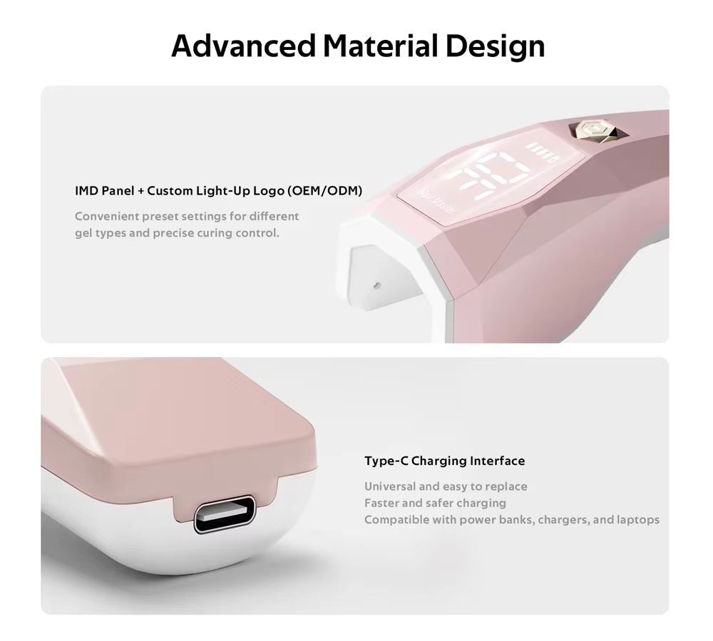 Nail Lamp UV LED Mini Handheld Lamp Portable & Rechargeable Nail Dryer