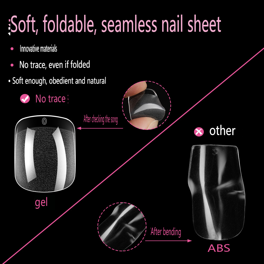 Japanese Style Short Squoval Artificial Nail Extension Tips 120PCS Hang-Sell Pack