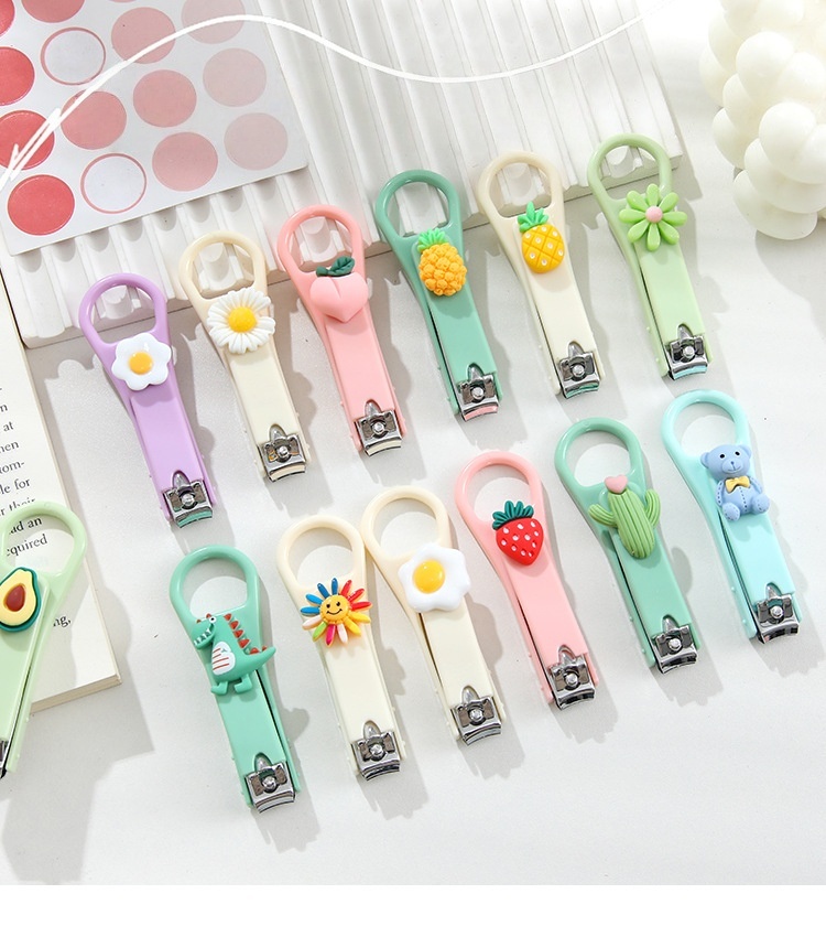 Cute Cartoon Fruit Mini Nail Clippers Stainless Steel Nail Cutter for Kids and Manicure