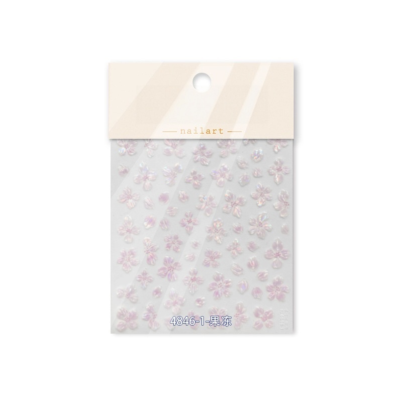 3D Jelly Crystal Flower Nail Art Stickers