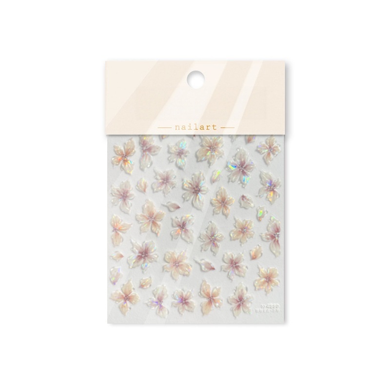 3D Jelly Crystal Flower Nail Art Stickers