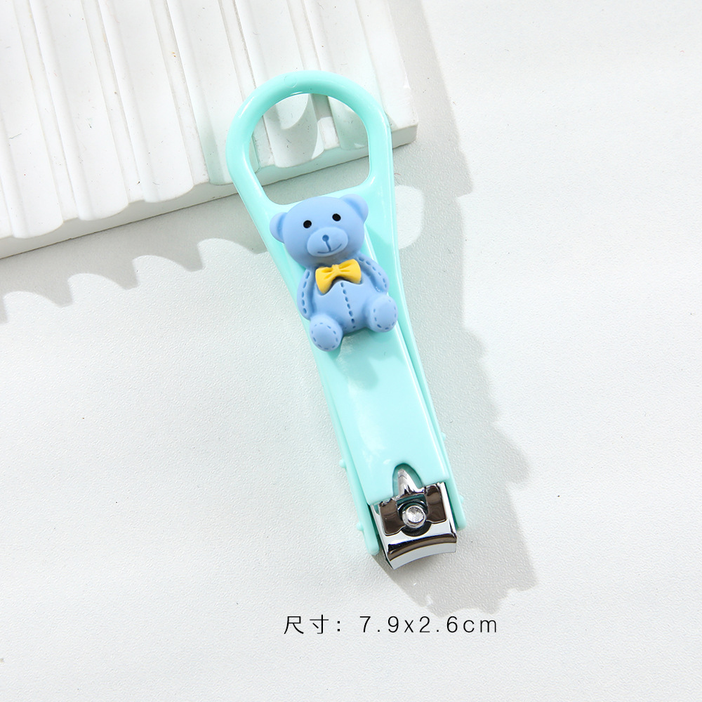 Cute Cartoon Fruit Mini Nail Clippers with Built-in Spring Stainless Steel
