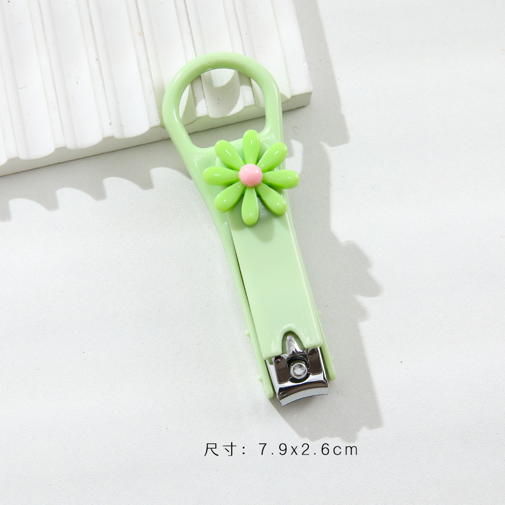 Cute Cartoon Fruit Mini Nail Clippers with Built-in Spring Stainless Steel
