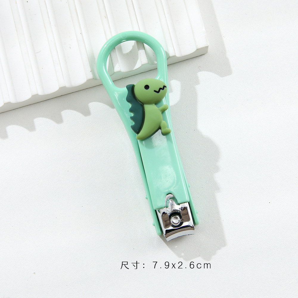 Cute Cartoon Fruit Mini Nail Clippers with Built-in Spring Stainless Steel