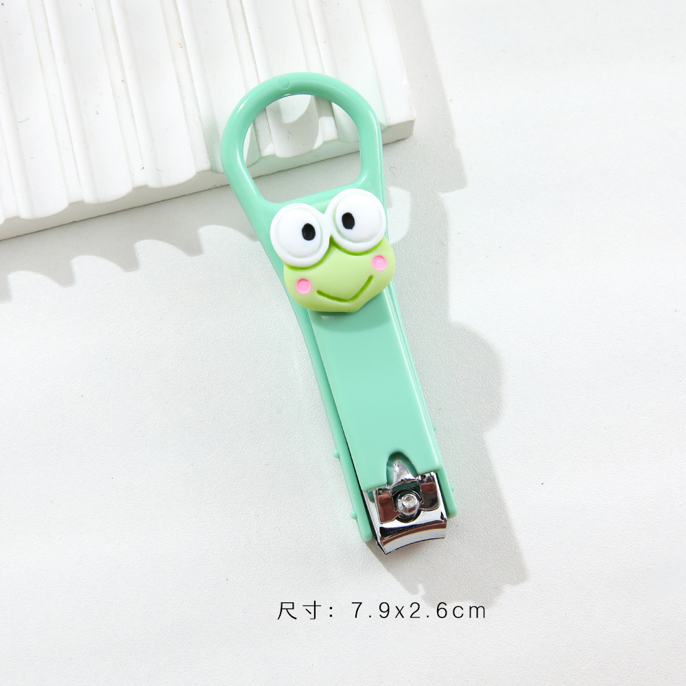 Cute Cartoon Fruit Mini Nail Clippers with Built-in Spring Stainless Steel