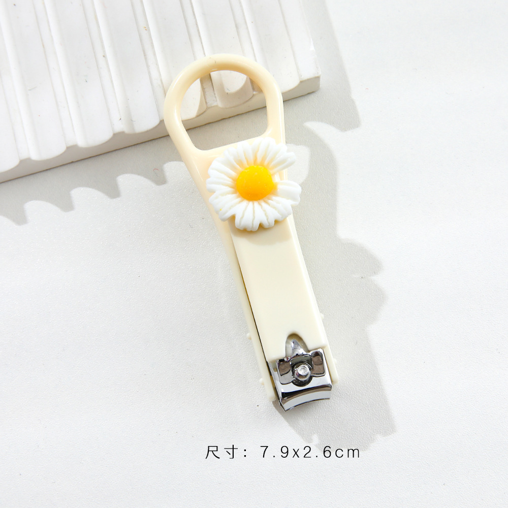 Cute Cartoon Fruit Mini Nail Clippers with Built-in Spring Stainless Steel