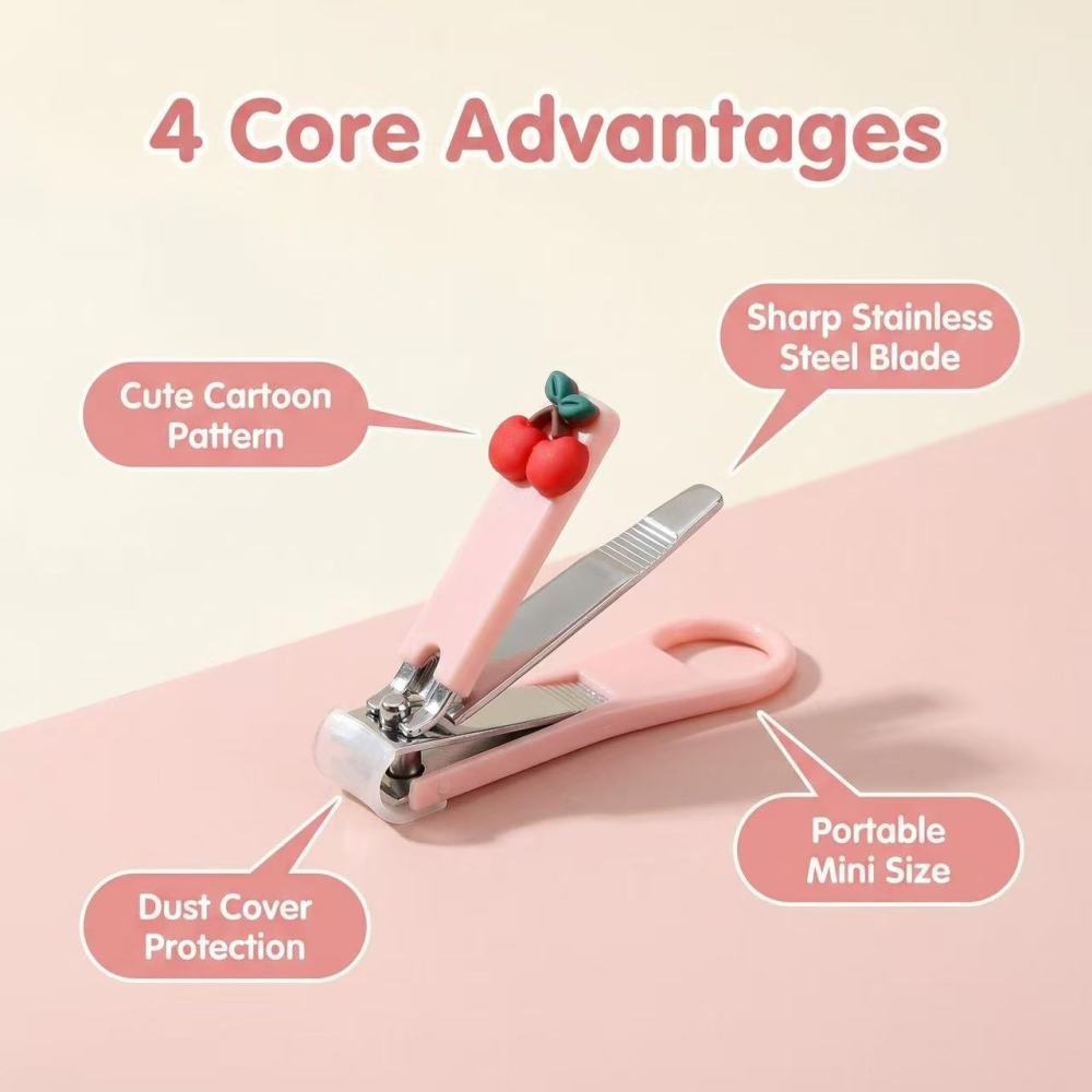Cute Cartoon Fruit Mini Nail Clippers Stainless Steel Nail Cutter for Kids and Manicure