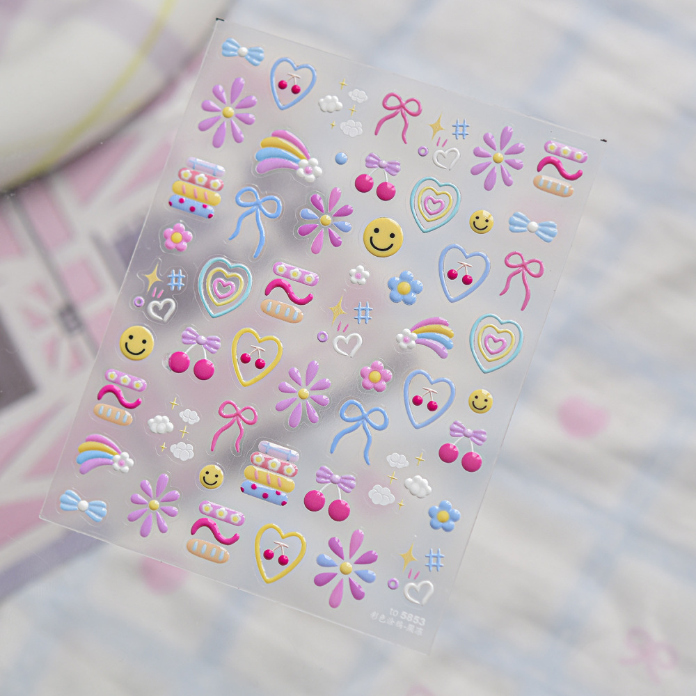 Macaron Jelly Nail Art Stickers