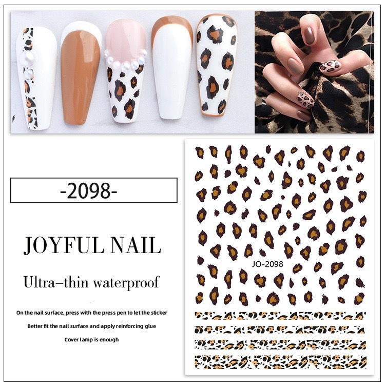 Leopard Print Nail Art Stickers