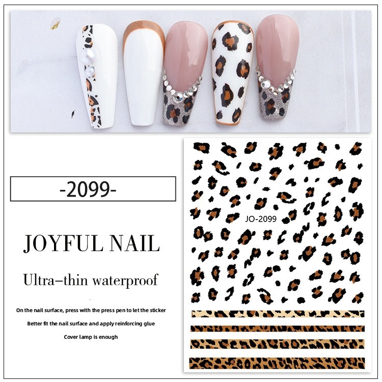 Leopard Print Nail Art Stickers