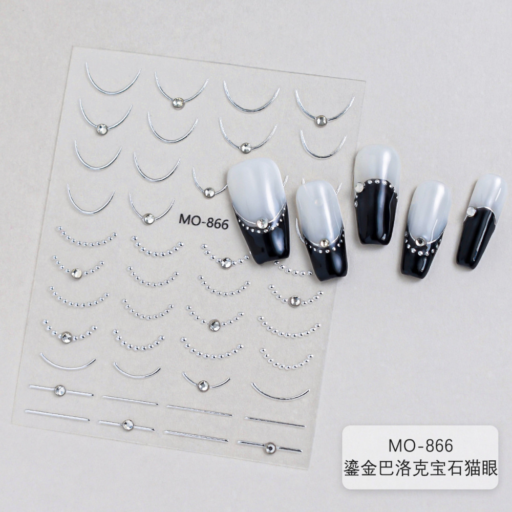 Baroque Gem 3D Nail Art Stickers