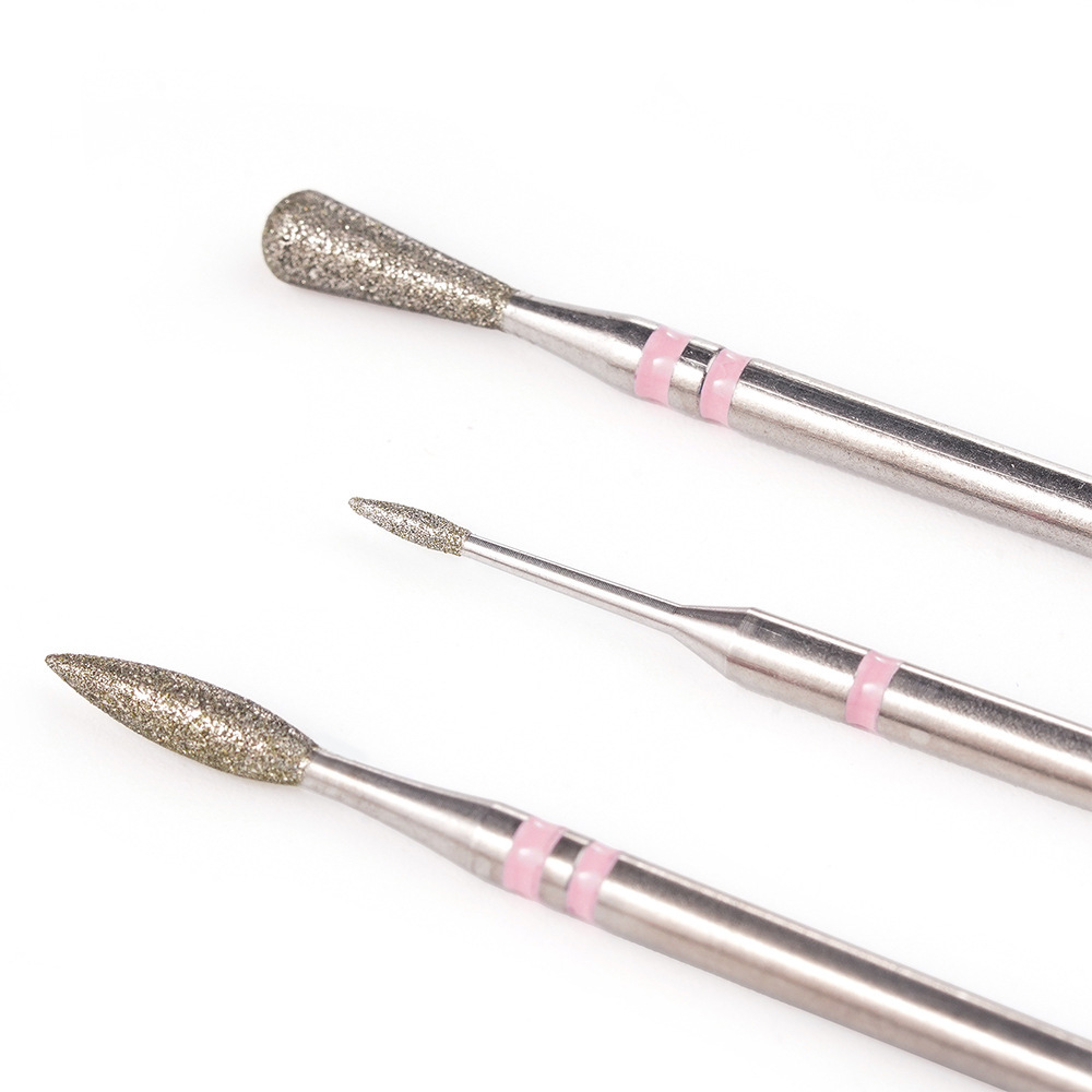 Diamond Nail Drill Bits 3 Sizes for Cuticle Work