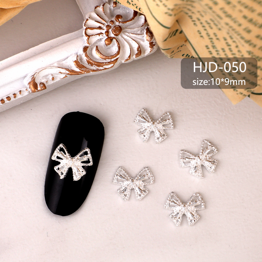 Assorted Butterfly and Bow Metal Nail Charms