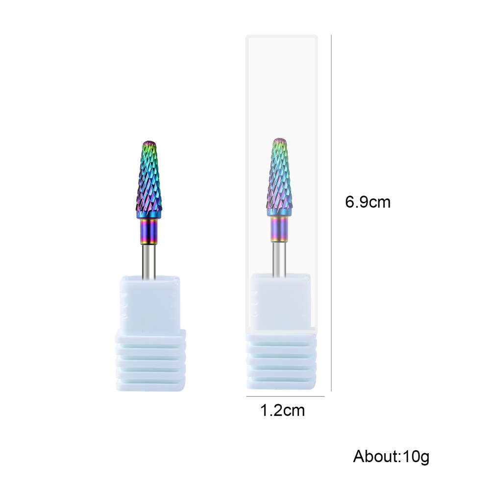 Rainbow Coated Tungsten Carbide Nail Drill Bits