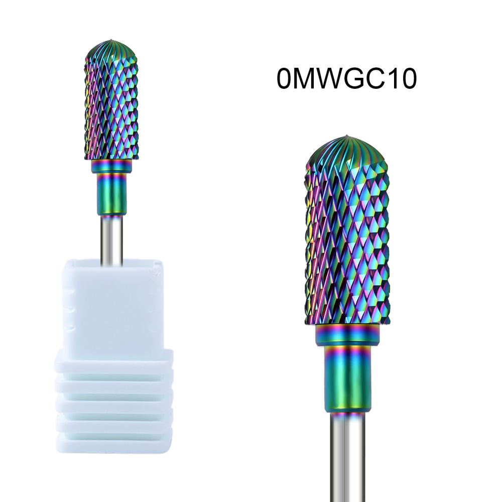 Rainbow Coated Tungsten Carbide Nail Drill Bits