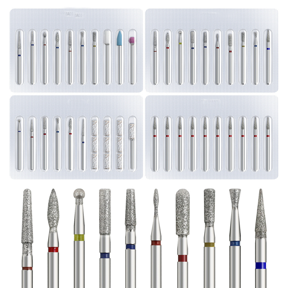 Russian Manicure Tungsten Carbide Nail Drill Bit Set